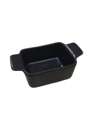 Photoroom-20251213_140338 Petit plat rectangulaire en céramique noire avec poignées, idéal pour une présentation élégante et pratique pour vos plats individuels.