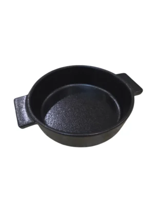 Photoroom-20251213_141055 Bol en céramique noire mate avec poignées, robuste et élégant, idéal pour vos plats chauds et préparation.