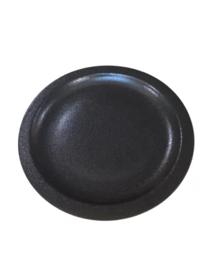 Photoroom-20251213_142439 Assiette ronde en céramique noire mate, élégante et résistante, idéale pour sublimer vos plats avec style.