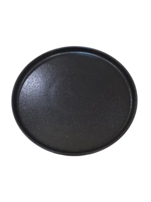 Assiette rond ( 2 taille ) en céramique noire mate, élégante et robuste, idéale pour toutes vos présentations .