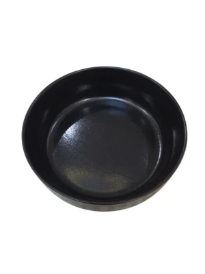Grand bol rond en céramique noire mate, élégant et durable, parfait pour vos repas et salades quotidiens.